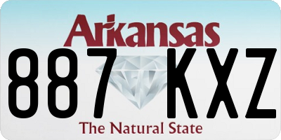 AR license plate 887KXZ