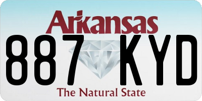 AR license plate 887KYD
