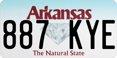 AR license plate 887KYE