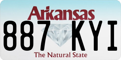 AR license plate 887KYI