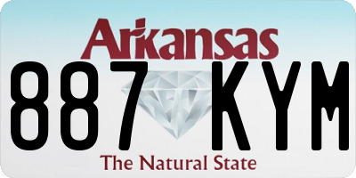 AR license plate 887KYM