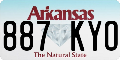 AR license plate 887KYO
