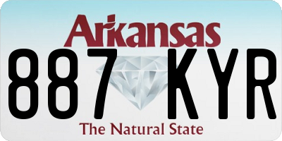 AR license plate 887KYR