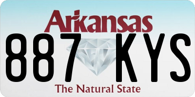 AR license plate 887KYS
