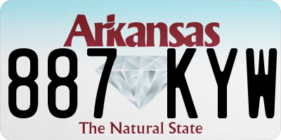AR license plate 887KYW