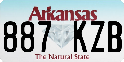 AR license plate 887KZB