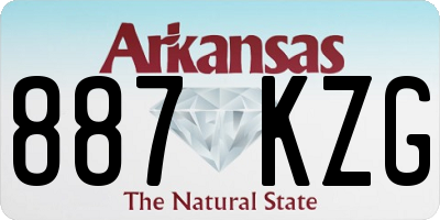 AR license plate 887KZG