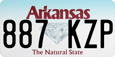 AR license plate 887KZP