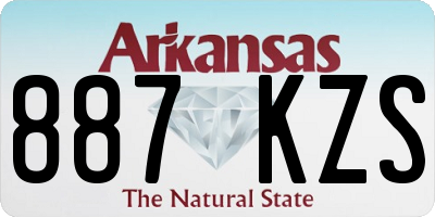 AR license plate 887KZS