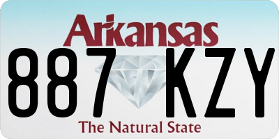 AR license plate 887KZY