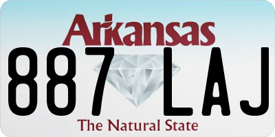 AR license plate 887LAJ