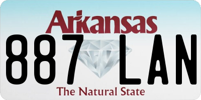 AR license plate 887LAN