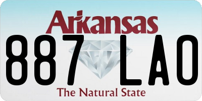 AR license plate 887LAO