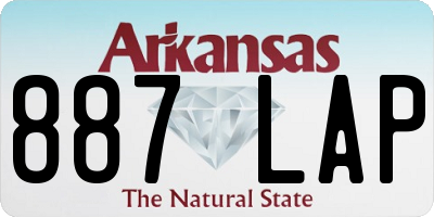 AR license plate 887LAP