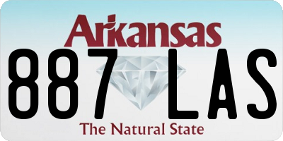 AR license plate 887LAS