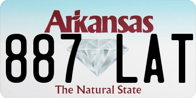 AR license plate 887LAT