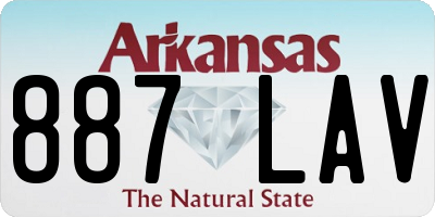 AR license plate 887LAV