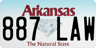 AR license plate 887LAW