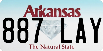 AR license plate 887LAY
