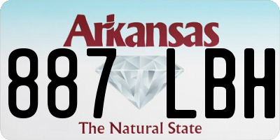AR license plate 887LBH