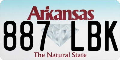 AR license plate 887LBK