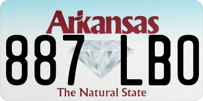 AR license plate 887LBO