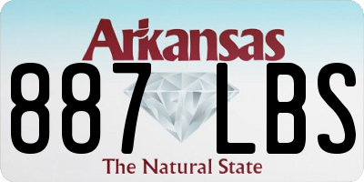 AR license plate 887LBS
