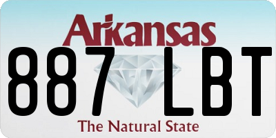 AR license plate 887LBT