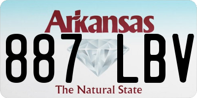 AR license plate 887LBV