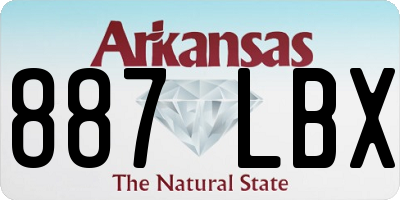 AR license plate 887LBX