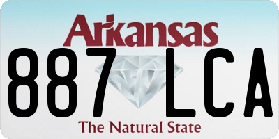 AR license plate 887LCA
