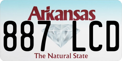 AR license plate 887LCD