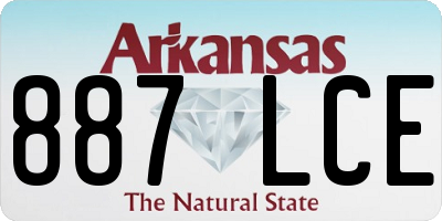 AR license plate 887LCE