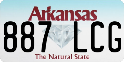 AR license plate 887LCG