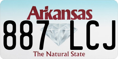 AR license plate 887LCJ
