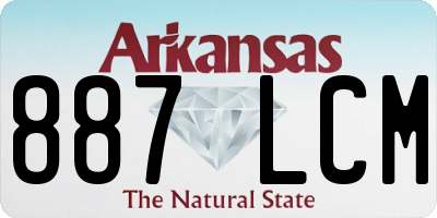 AR license plate 887LCM
