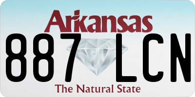 AR license plate 887LCN