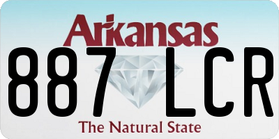 AR license plate 887LCR