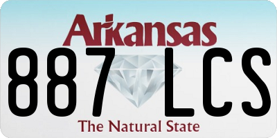 AR license plate 887LCS