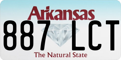AR license plate 887LCT