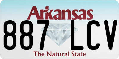 AR license plate 887LCV