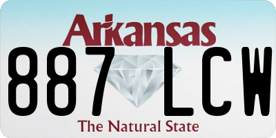 AR license plate 887LCW