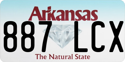 AR license plate 887LCX