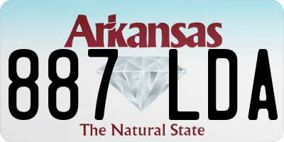 AR license plate 887LDA