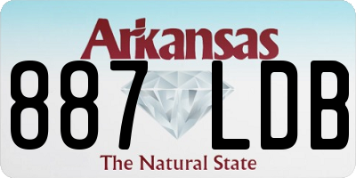 AR license plate 887LDB