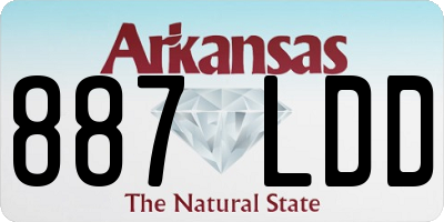 AR license plate 887LDD