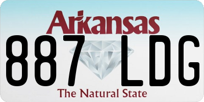AR license plate 887LDG