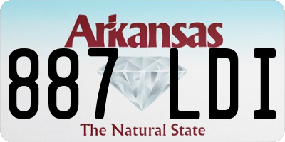 AR license plate 887LDI