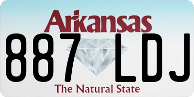 AR license plate 887LDJ