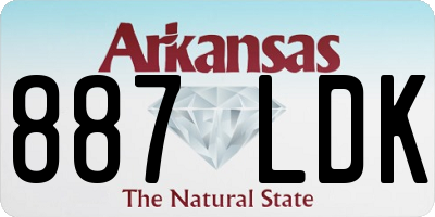 AR license plate 887LDK